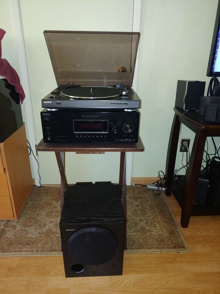 Home theater receiver turntable subwoofer