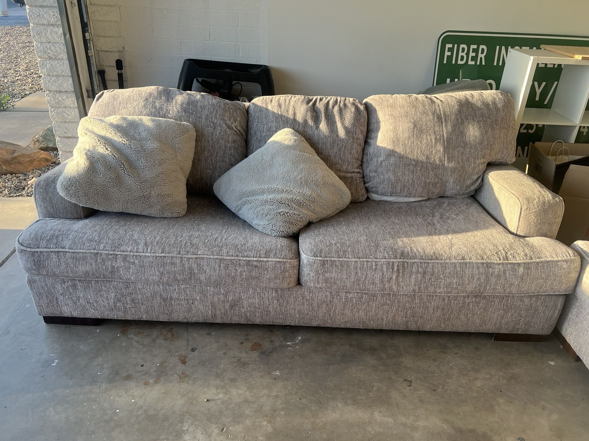 Light Grey Couch Set