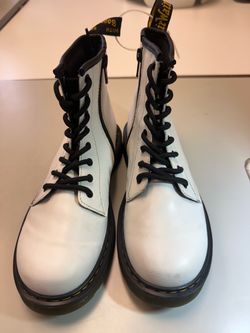 White  Dr. Martens boots