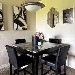 Dining Table Set with 4 Chairs (Tall)