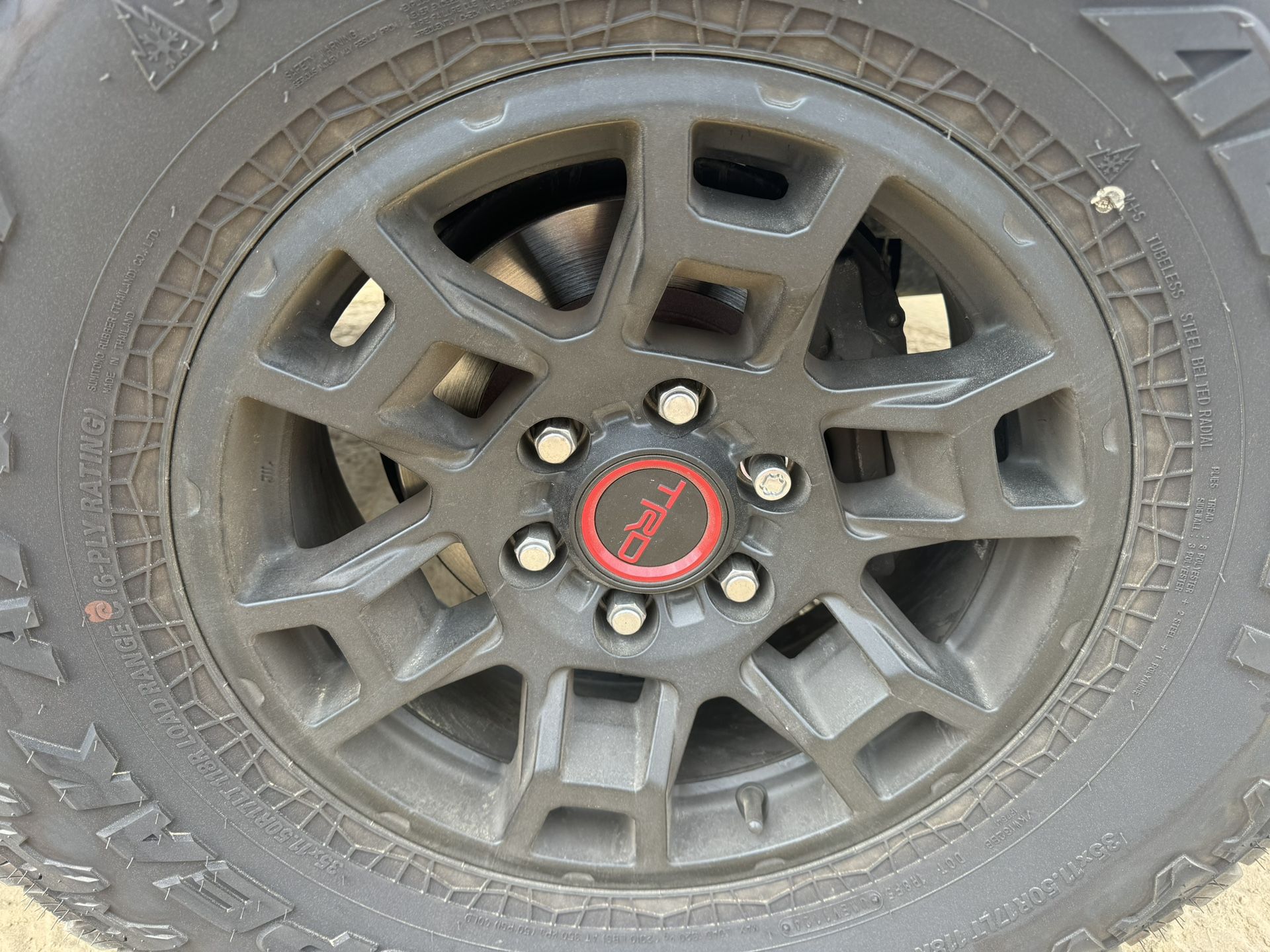 PTR56-89210-F2 Toyota TRD Pro 17" 6 Spoke Flat Black Wheel OEM - Toyota (PTR56-89210-F2)