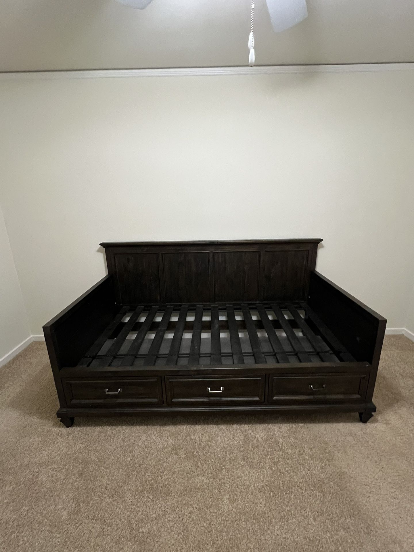 Black Twin Wood Daybed With 3-Drawer Storage