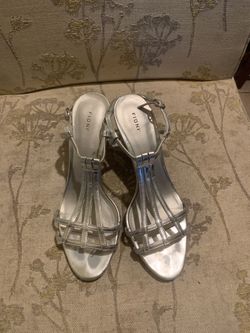 Silver high heels