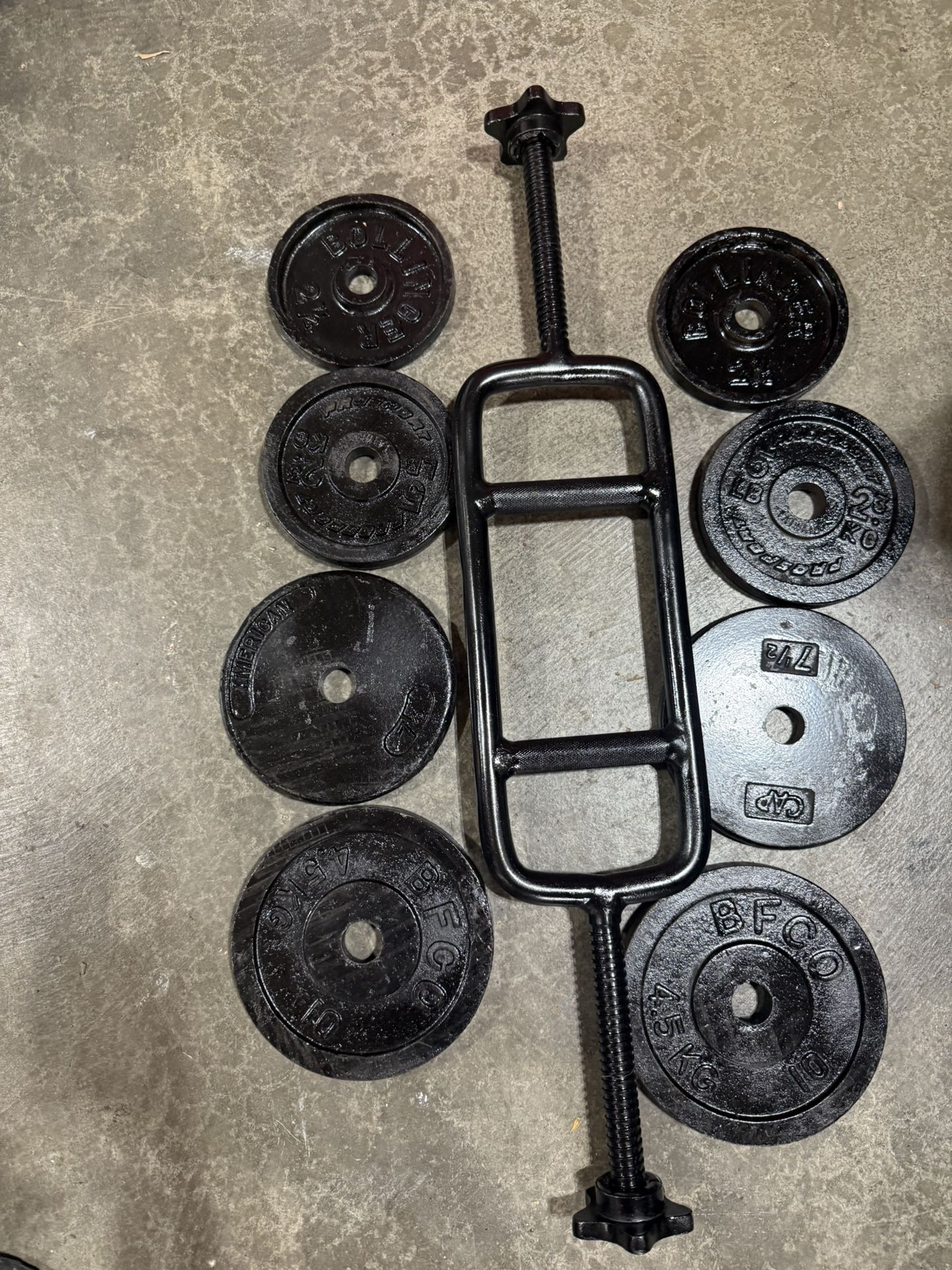 Weights Triceps Curl Bar Set