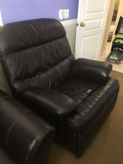 Leather recliner chair