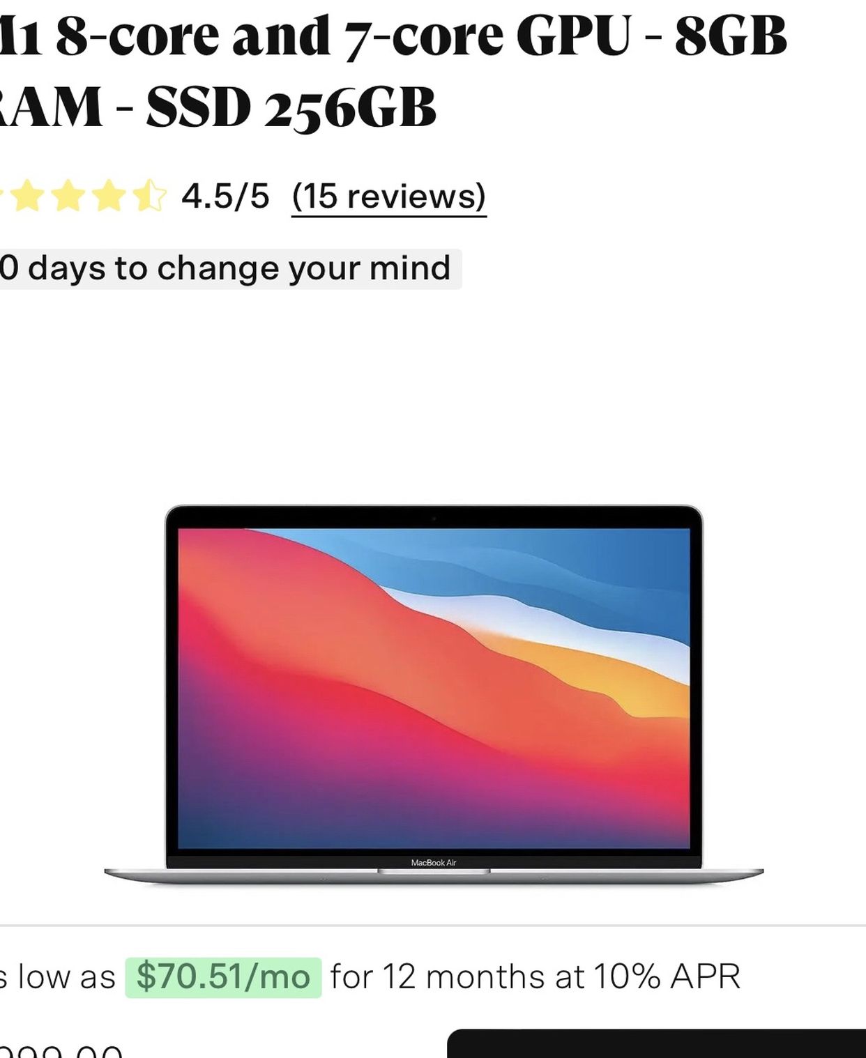 MacBook Air (Like New)