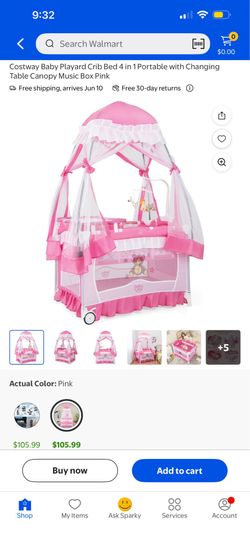 Crib Bed 4 in 1 with Changing Table