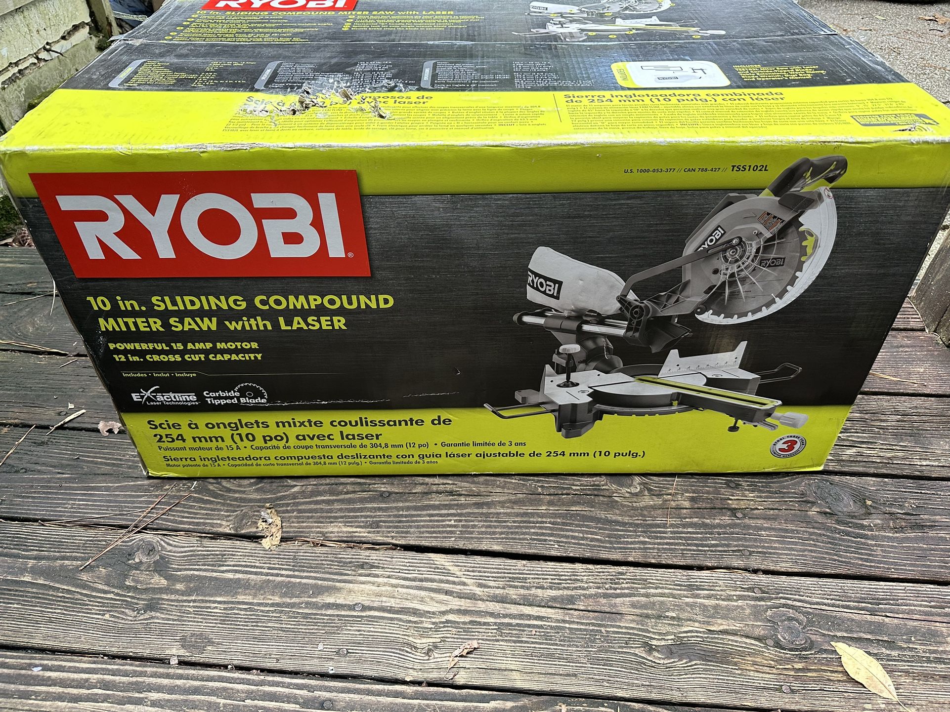 Ryobi 10 inch miter cheap saw with laser