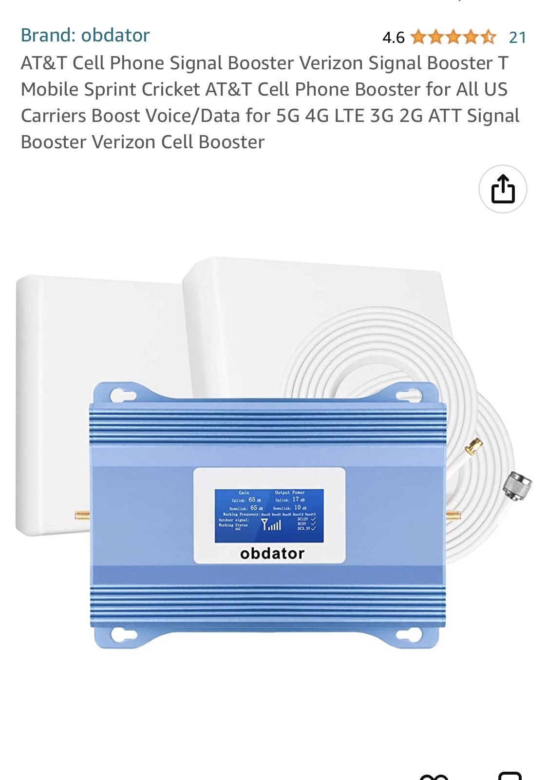 Cell Phone Signal Booster for all Carriers