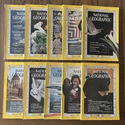 National Geographic 1965 Set Of 10 Issues 4 Supplements Vintage