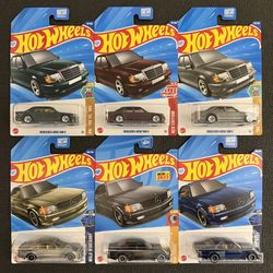 Hot Wheels 6 Mercedes Benz 3 560 SEL & 3 500 E