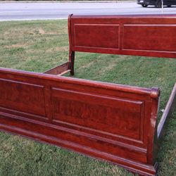Louis Phillip King Sleigh Bed 