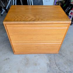 Oak Filing Cabinet 