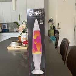 JAMBO 16" Lava Lamp- Purple with Yellow/Orange Wax