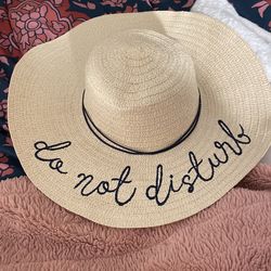 Do Not Disturb Straw Sunhat