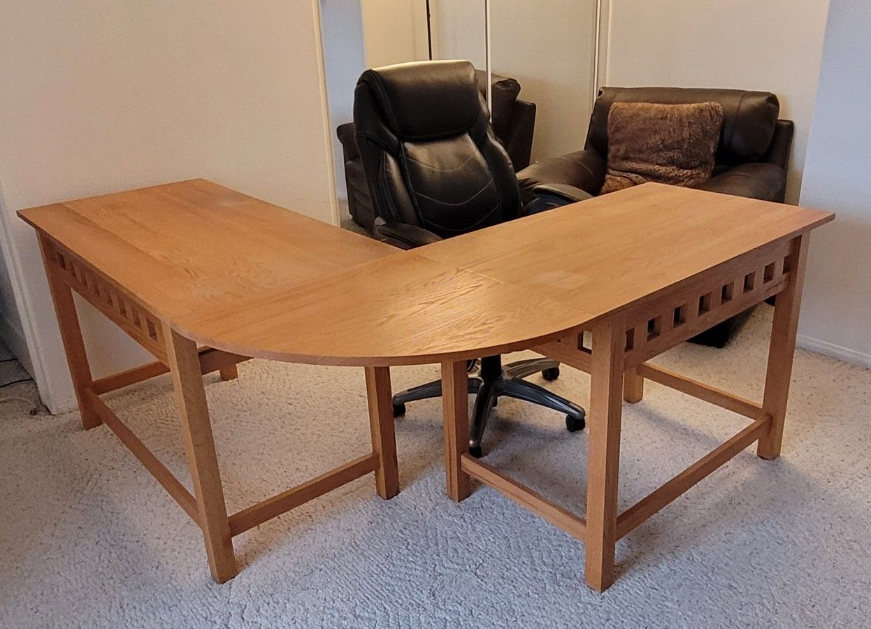 Solid Oak Mission Style Desk From Crate & Barrel