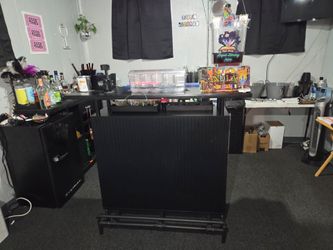 Black Home Bar Unit with Footrest