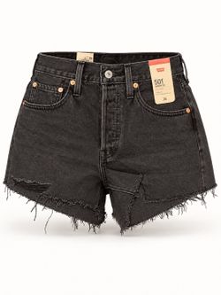 Levi's 501 Black Denim Cut-Off Shorts Size 26