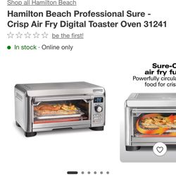 Hamilton beach Sure crisp Air Fryer Toaster Oven
