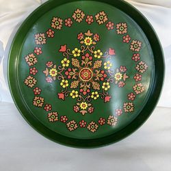 Metal Vintage Tray Green Made in Brazil