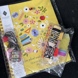 Teacher Planner Hair Clips And Lanyard