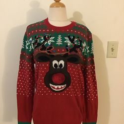 XMAS RUDOLPH SWEATER SIZE MEDIUM 
