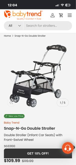 SnapNGo Double stroller Baby Trend