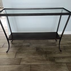 Iron & Glass Console Table 