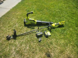Weedwacker and leaf blower