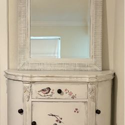 Gorgeous, Repurposed Buffet With Mirror