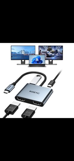 USB C to Dual HDMI Adapter