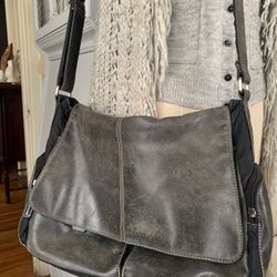 Fossil Messenger Crossbody Bag Grey Black