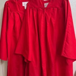 Red Graduation Gown 