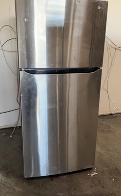 LG Top Mount 27" Apartment Size Stainless Steel Fridge
