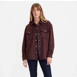 Levi's Women's Soft Faux Suede Shirt Jacket Size 2X