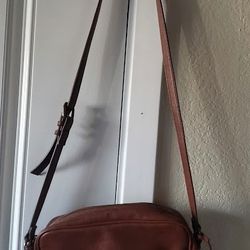 Sonoma Brown Leather Purse/Handbag with Adjustable Strap