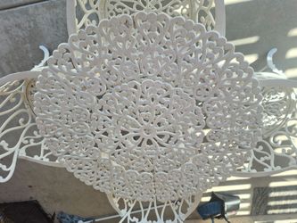 Vintage "Rose Center" Cast Aluminum 5-Piece Patio Dining set
