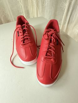 Men’s Puma Scuderia Ferrari “Ferrari Roma” Red Leather Athletic Sneakers Shoes 