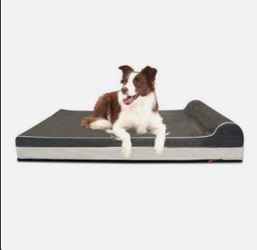 Dog Bed Orthopedic Memory Foam Extra Large 46 x28 x8 Slate Gray Laifug Pillow