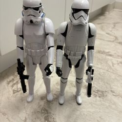 2 Star Wars StormTroopers 12” W/ Guns Figures Toys.         Nike Adidas Sneakers Vintage Jerseys Jordan Nets Jackets Yankees Mets Knicks  Weights 