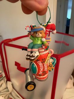 Santa’s golf bag dad Christmas ornament