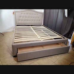 Queen /full/ King Size Bed Frame With Storage Drawer 