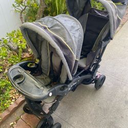Double Stroller Sit N Stand Easy To Roll And Fold