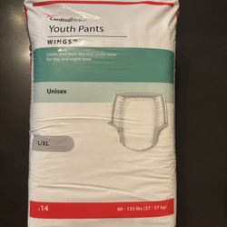 Cardinal Health Wings Youth Pants – Size L/XL (60–125 lbs) – Brand New Sealed Packs