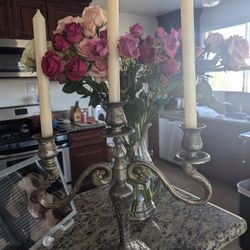 Antique Pewter Candle Opera (Solid)