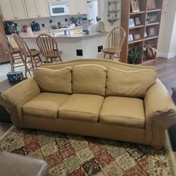 Gold toned Sofa.  Free Delivery  SW OkC
