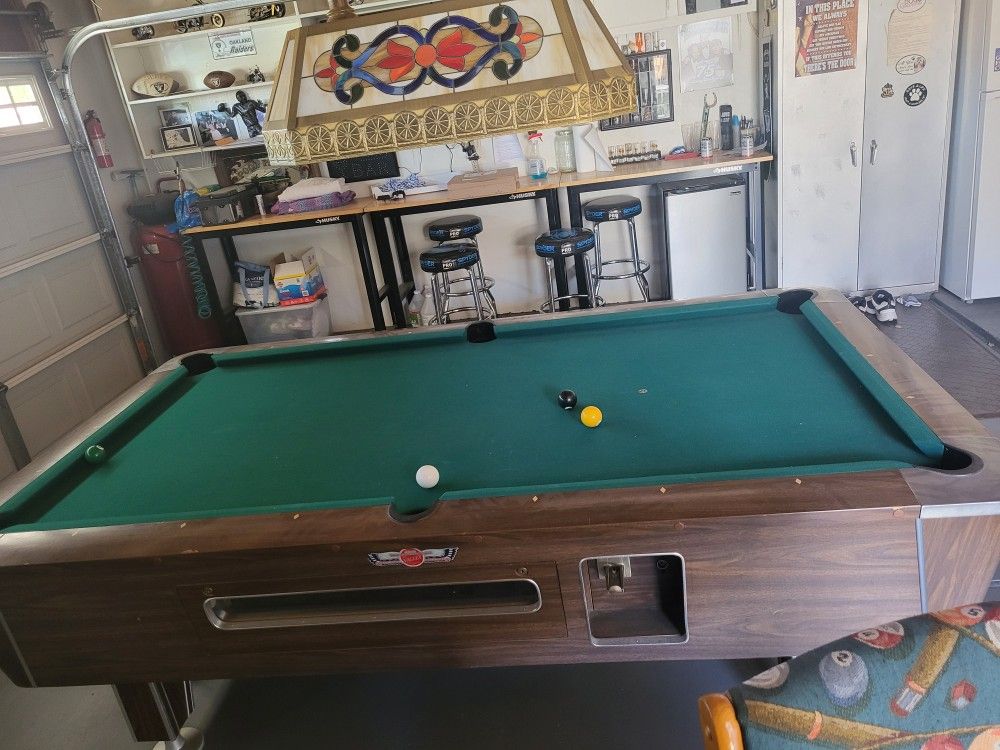 Single Slate Valley Pool Table With New Felt