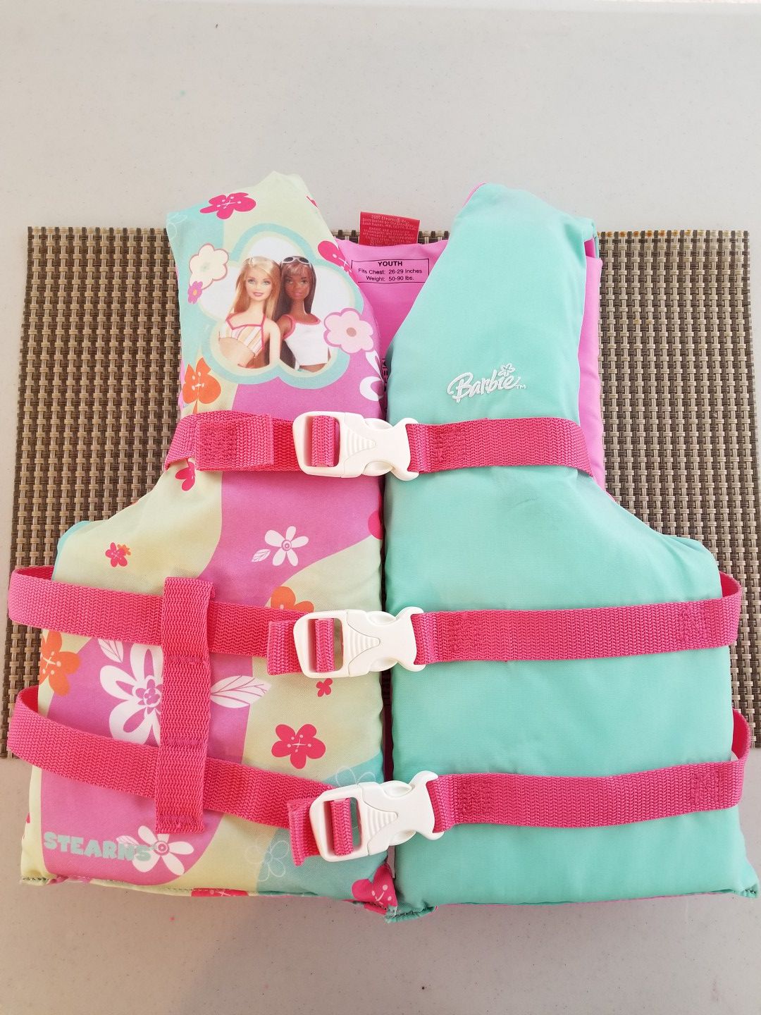 Barbie Child Life Vest, Preserver, Kid Life Jacket