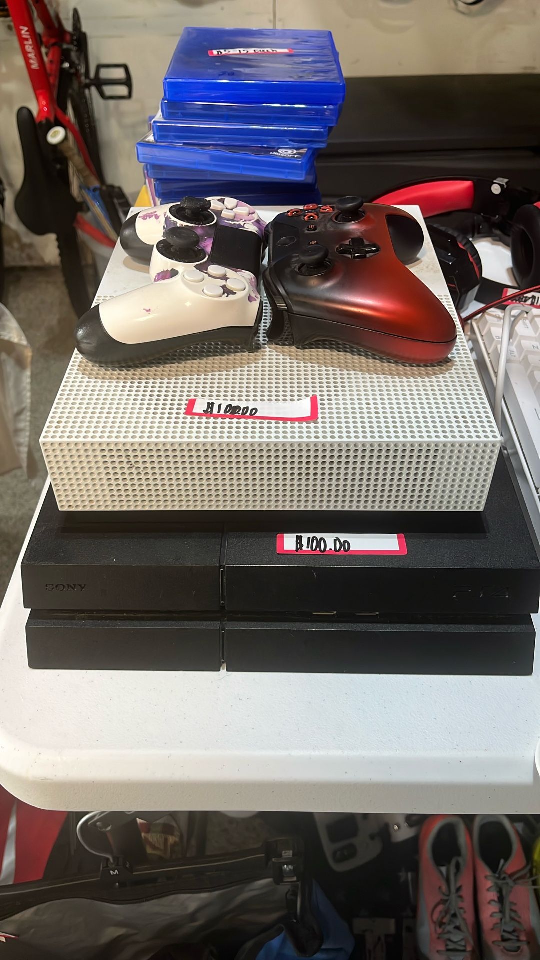 Xbox One S, PlayStation 4 With One Controller Each Bundle