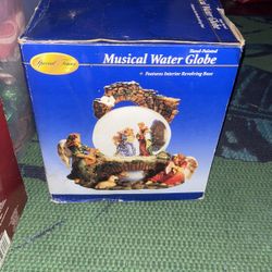 Hand Painted Water Globe With Revolving Base